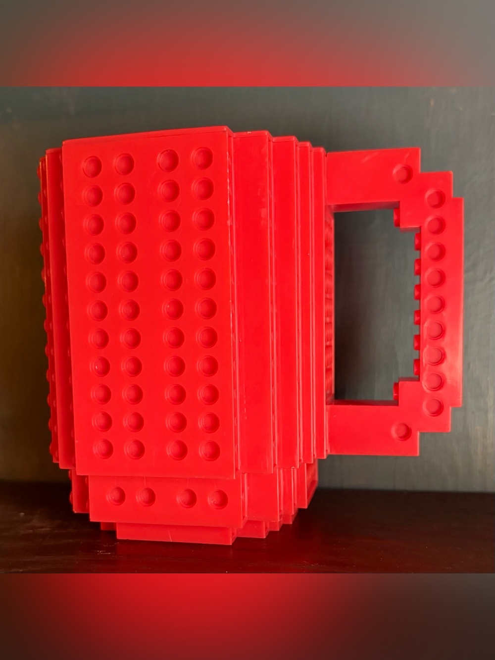 Red Studded Building Block Mug
